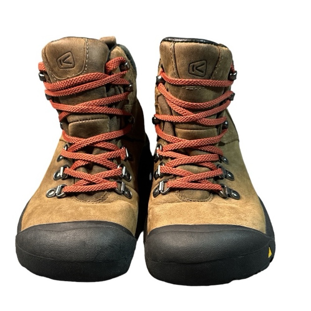 Keen Kids Sz 3 Pyrenees Brown Leather Hiking Boots